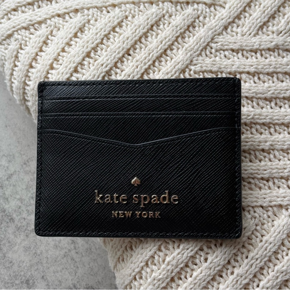 Kate Spade Black Leather Card Holder